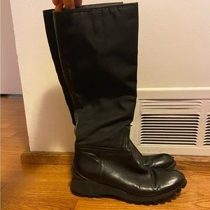 Prada Vibram Black Knee High Boots Size 7